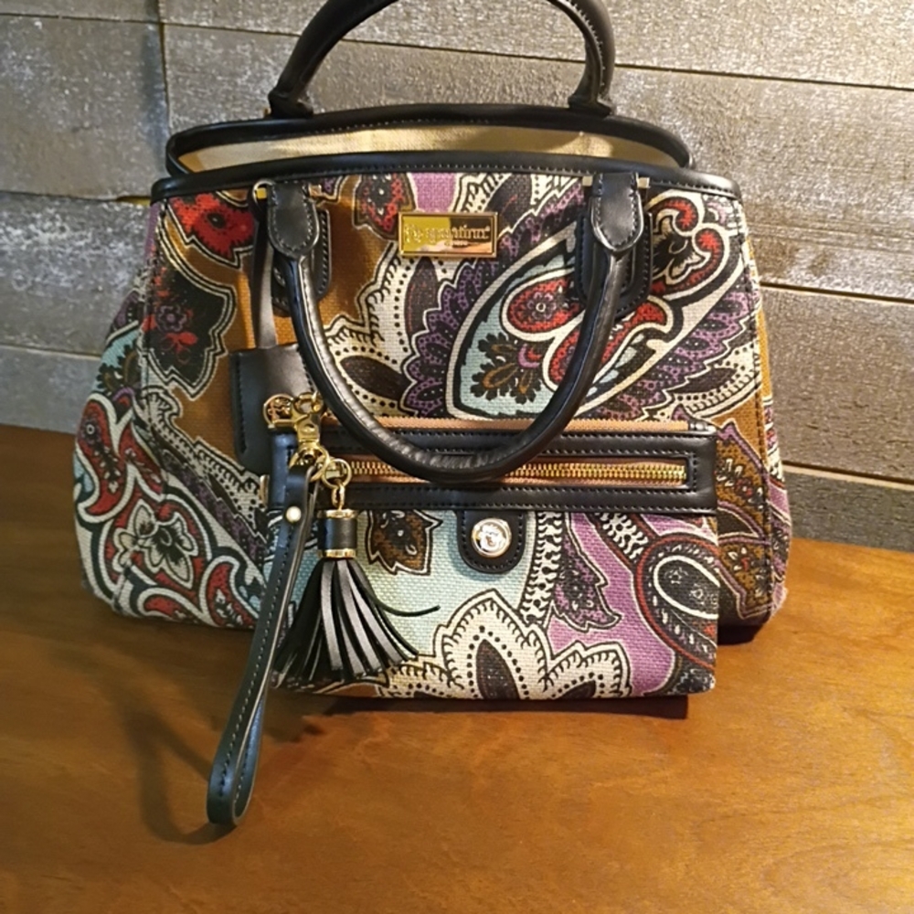 Spartina 449 Multicolor Paisley Satchel With Wallet